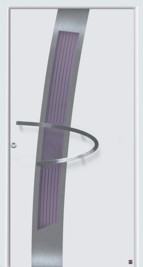hormann front door with horizontal window with stripes